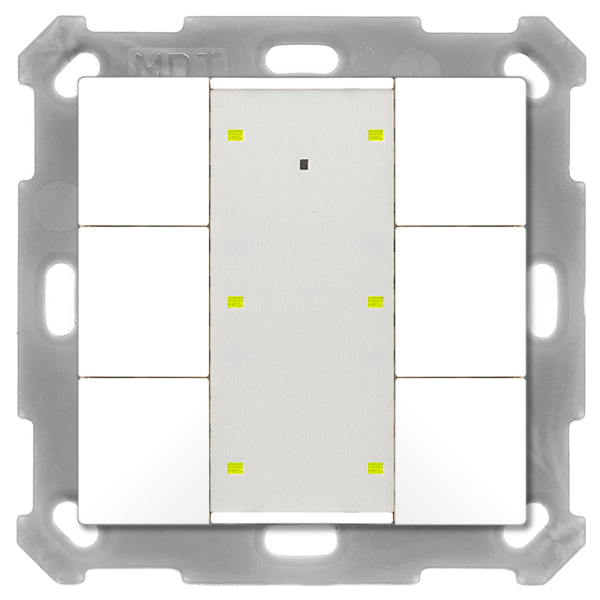 MDT BE-TA55P6.02 KNX Taster Plus 55 6-fach, Reinweiß matt