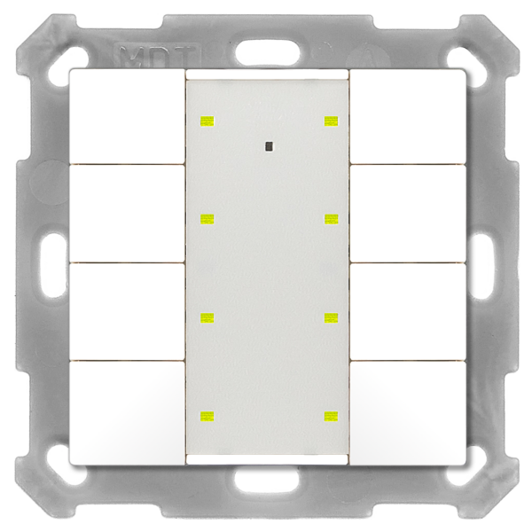 MDT BE-TA55P8.02 KNX Taster Plus 55 8-fach, Reinweiß matt