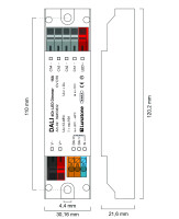 Lunatone 89453832 DALI DT6 4-Kanal LED Dimmer CV 12-48VDC...