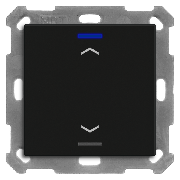 MDT BE-TAL550106.A1 KNX Taster Light 55 1-fach, RGBW, Schwarz matt, Jalousie