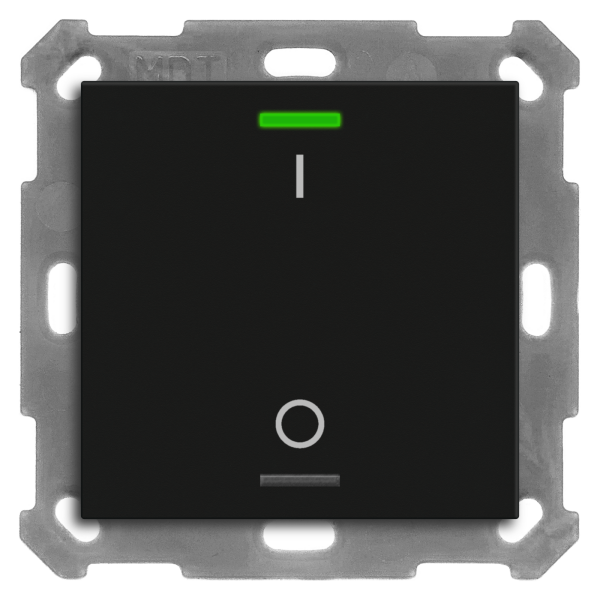 MDT BE-TAL550106.B1 KNX Taster Light 55 1-fach, RGBW, Schwarz matt, Schalten