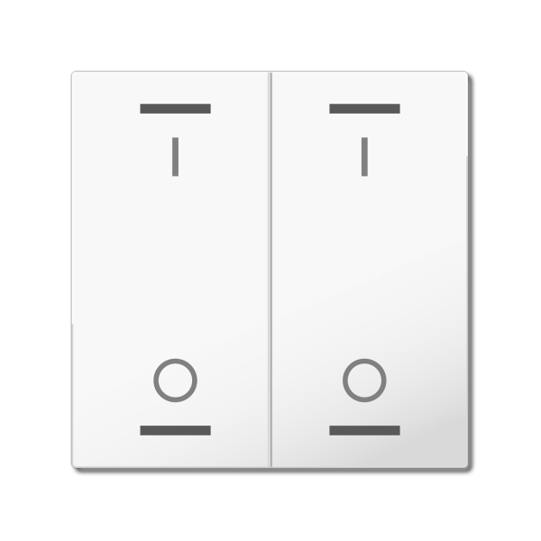 MDT BE-TAL55W202.B1 MDT Wippe für KNX Taster Light 55 2-fach, Reinweiß glänzend, Schalten