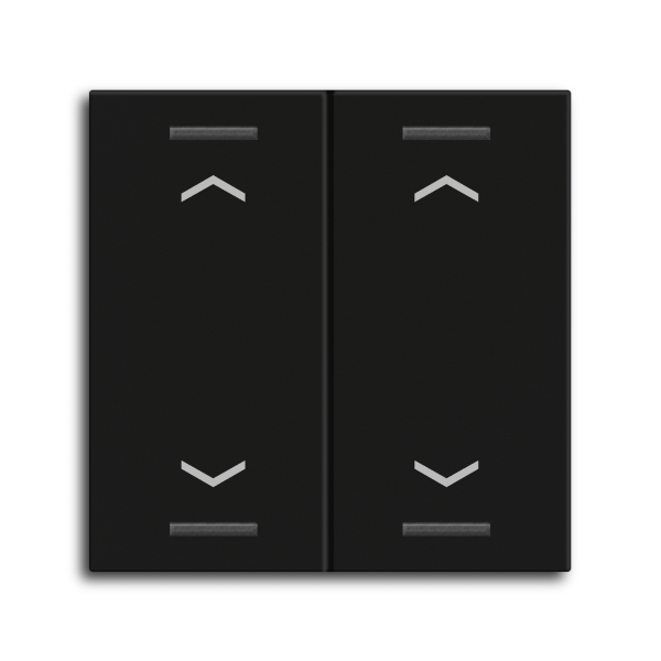 MDT BE-TAL55W206.A1 MDT Wippe für KNX Taster Light 55 2-fach, Schwarz matt, Jalousie