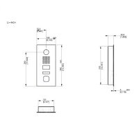 DoorBird IP Video Türsprechanlagen D2101V Edelstahl V4A mit ekey sLine Fingerprint Set 204501