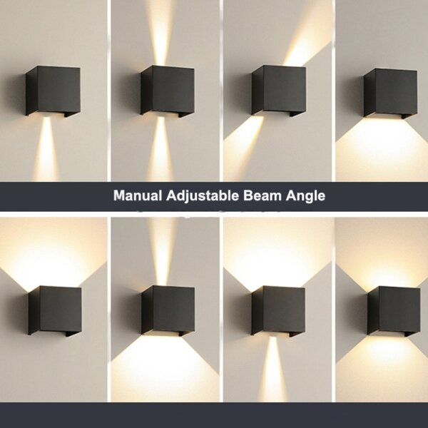 Wandleuchte LED Außen Innen, 12W Modern Aluminium Wandlampe Up Down Ip65 Fur Wohnzimmer Schlafzimmer Treppe Weikaltwei 50566808