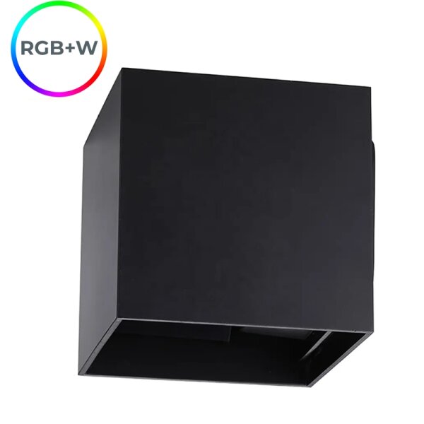 LEDlumi WLRGBWSW LED Up Down Wandleuchte schwarz 24V 12W RGBW IP65 2700 Kelvin