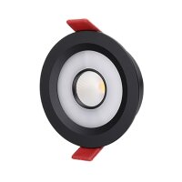 LEDlumi DE12CTWSW LED Einbaustrahler 86mm schwarz 24V 12W...