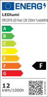 LEDlumi EPR150TWWS LED Einbaustrahler Panel 170mm weiß 24V 12W Tunable White 2000-6000 Kelvin