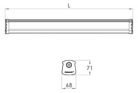 Pracht 5231015B KATLA-BL LED 1540mm 46W 6500lm 840...