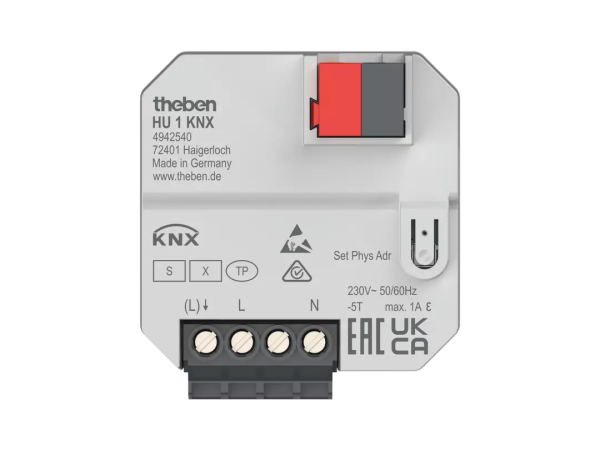 Theben HU 1 KNX Heizungsaktor 1-fach, Unterputz, KNX TP, Data Secure