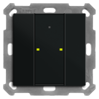 MDT BE-TA55P206.02 KNX Taster Plus 55 2-fach, Schwarz matt