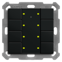 MDT BE-TA55P806.02 KNX Taster Plus 55 8-fach, Schwarz matt