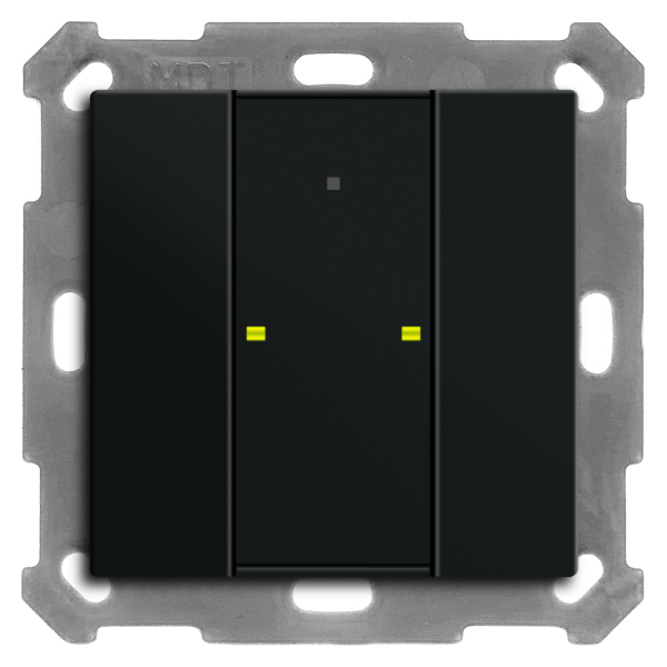 MDT BE-TA55T206.02 KNX Taster Plus TS 55 2-fach, Schwarz matt