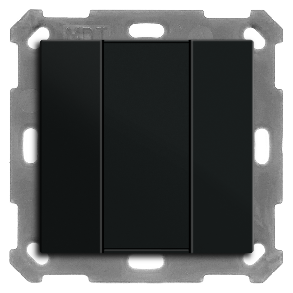 MDT BE-TA550206.02 KNX Taster 55 2-fach, Schwarz matt