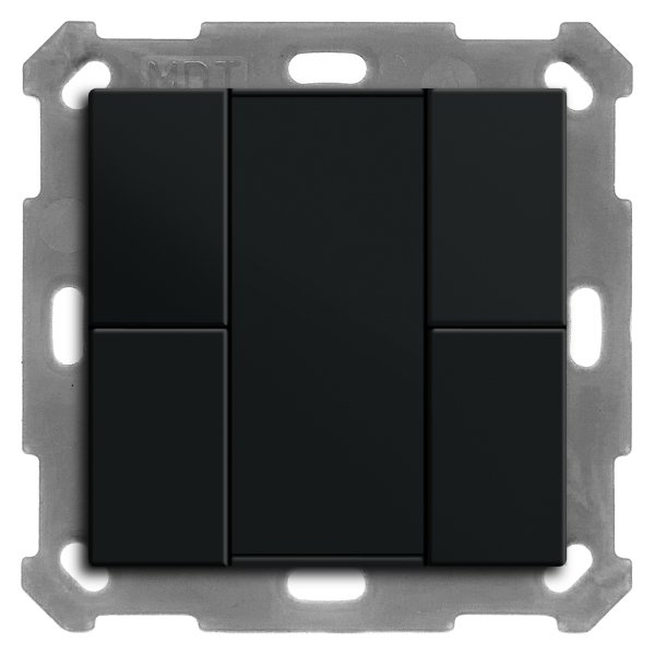 MDT BE-TA550406.02 KNX Taster 55 4-fach, Schwarz matt