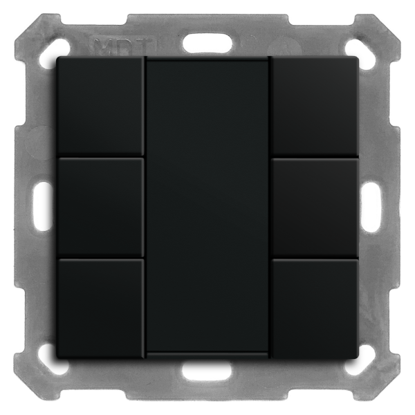 MDT BE-TA550606.02 KNX Taster 55 6-fach, Schwarz matt