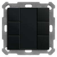 MDT BE-TA550606.02 KNX Taster 55 6-fach, Schwarz matt