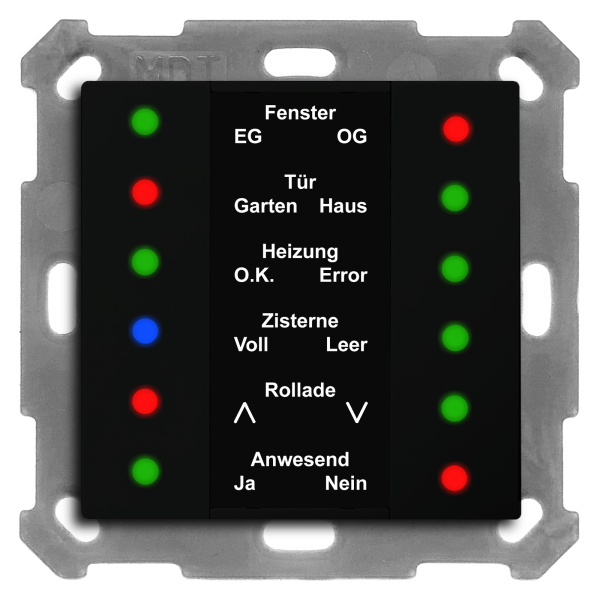 MDT SCN-LED5506.01 KNX LED Anzeige 55, Schwarz matt