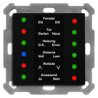 MDT SCN-LED5506.01 KNX LED Anzeige 55, Schwarz matt