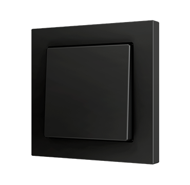 Zennio ZS551PB1A ZS55 - Soft Einfachtaster für 1 Binäreingang 55x55 mm – Schwarz