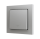 Zennio ZS551PB1LS ZS55 - Soft Einfachtaster für 1 Binäreingang 55x55 mm – Licht Symbol – Silber