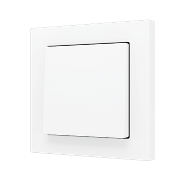 Zennio ZS551PB1MW ZS55 - Soft Einfachtaster für 1 Binäreingang 55x55 mm – Weiss matt