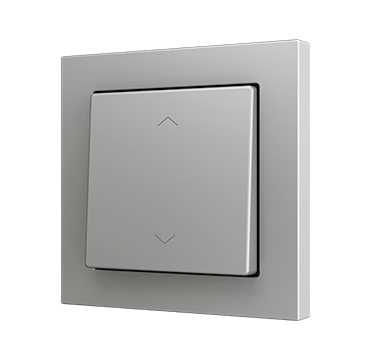 Zennio ZS551PB2SC ZS55 - Soft Einfachtaster für 2 Binäreingänge 55x55 mm – Silber - Custom Design. Minimum: 100 Einheiten pro Design