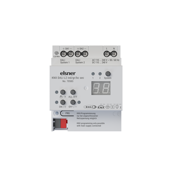 Elsner 70583 KNX DALI L2 ind/gr/bc sec KNX-Schnittstelle 2 Ausgänge (KNX-DALI-Gateway)