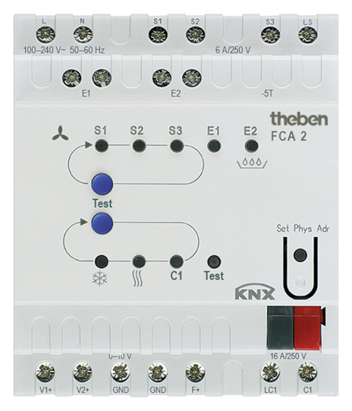 Theben FCA 2 KNX Fan-Coil Aktor für proportional 0-10 V Ventile