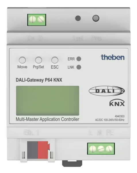 Theben DALI-Gateway P64 KNX DALI-Gateway 1-fach, Multi-Master Application-Controller