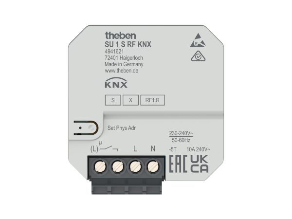 Theben SU 1 S RF KNX Funk-Schaltaktor 1-fach, Unterputz, KNX RF, Data Secure