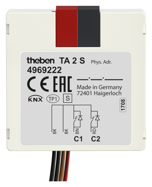 Theben TA 2 S KNX Tasterschnittstelle 2-fach, Unterputz, Binäreingang