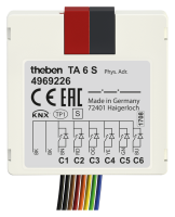 Theben TA 6 S KNX Tasterschnittstelle 6-fach, Unterputz,...