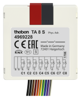 Theben TA 8 S KNX Tasterschnittstelle 8-fach, Unterputz,...