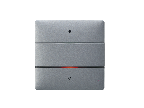 Theben iON 102 KNX SR Tastsensor 2 Tasten, 2 LEDs, integrierter Temperatursensor, silber