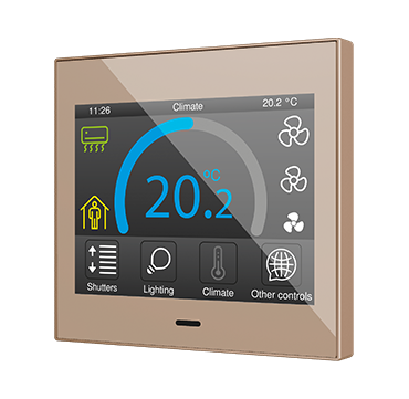 Zennio ZVIZ35V3C Z35 v3. Kapazitives Touchpanel - Champagne