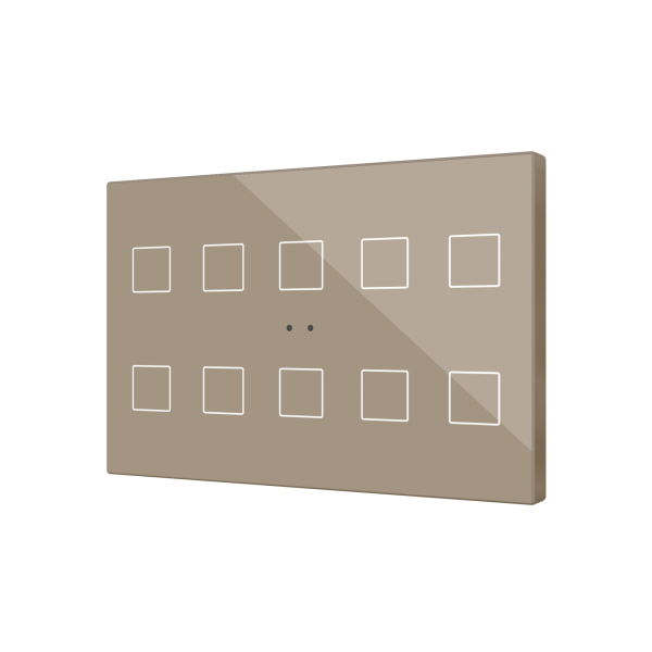 Zennio ZVIFXLX10C Flat XL X10. Kapazitiver Taster - 10 buttons - Champagne