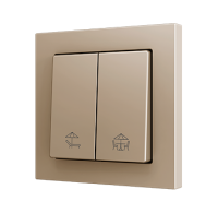 Zennio ZS552PB2CC ZS55. Soft Doppeltaster für 2...