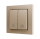 Zennio ZS552PB2CC ZS55. Soft Doppeltaster für 2 Binäreingänge 55x55 mm – Champagne - Custom Design. Minimum: 100 Einheiten pro Design