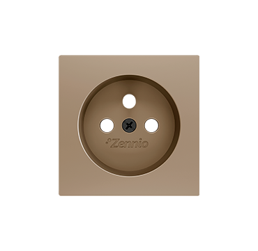 Zennio 830000604 ZS55. Französische Steckdosenabdeckung 55x55 mm - Champagne