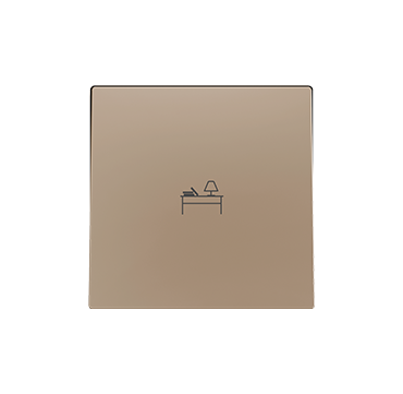 Zennio 830004204 ZS55. Einfachschalterabdeckung 55x55 mm - Champagne - Custom Design. Minimum: 100 Einheiten pro Design