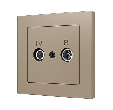 Zennio 830001504  ZS55. Abdeckung für TV/R Einsatz 55x55 mm - Champagne