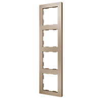 Zennio 980000404 ZS55. Rahmen - 4 Module - Champagne