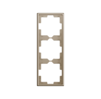 Zennio ZS70 Rahmen - 3 Module - Champagne - ZS70FM3C