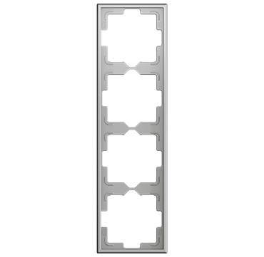 Zennio ZS70 Rahmen - 4 Module - Silber - ZS70FM4S