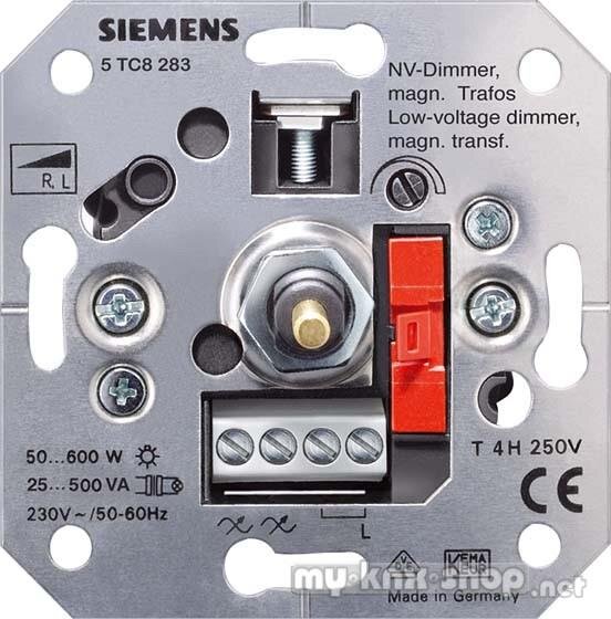 Siemens NV-Dimmer magnetische Trafos, mit Druck-Aus/Wechselschalter UP, 230V 50-60Hz, 60-600W/20-500VA 5TC8283