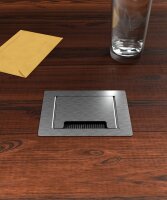 Bodensteck Tischsteckdose 2xSch 3202E-1-1