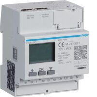 Hager Energiezähler 3phasig f. Wandlerv. 1Ao.5A ECA302C