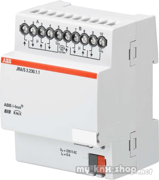 ABB JRA/S 2.230.1.1 KNX Jalousie-/Rollladenaktor 2-fach 230V AC REG