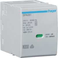 Hager Steckmodul L-N/PEN Uc 350V Iimp 25kA SPA081